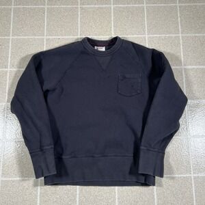 Todd Snyder x Champion Men S Blue Pocket Sweatshirt Raglan French Terry Cotton